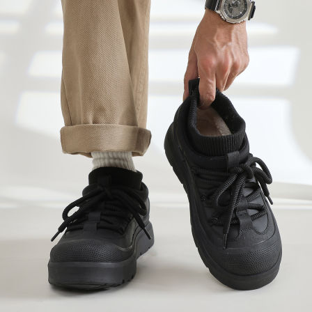 冬季加绒小众黑武士板鞋男东北情侣保暖棉鞋厚底大头面包雪地靴女