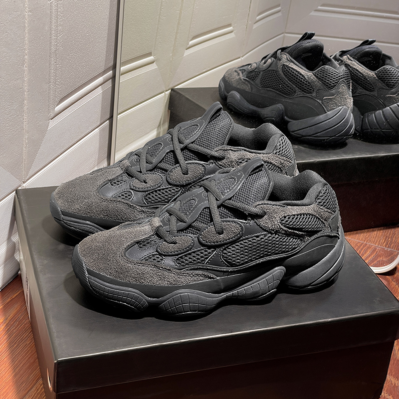 库椰子鞋500黑色男款老爹鞋黑武士厚底复古厚底增高复古运动鞋子主图