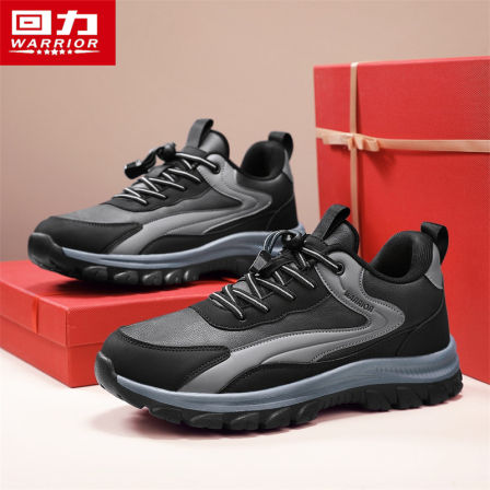 回力老人鞋男鞋秋季皮面防水防滑中老年舒适爸爸鞋运动休闲健步鞋