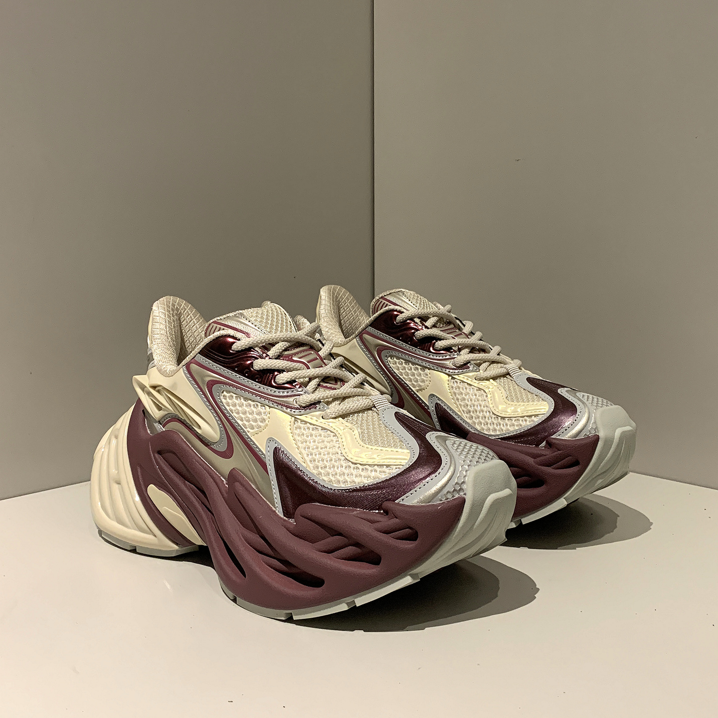 紫色溯洄者增高老爹鞋男女款2025新款厚底增高休闲情侣休闲鞋潮鞋主图