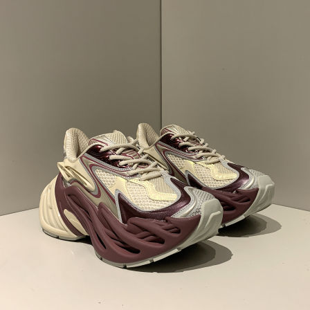 紫色溯洄者增高老爹鞋男女款2025新款厚底增高休闲情侣休闲鞋潮鞋