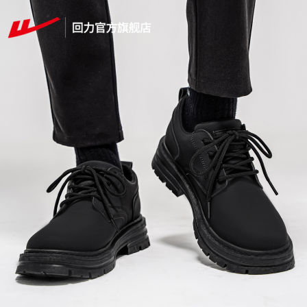 回力官方旗舰店男鞋皮鞋男款2025新款秋季休闲工装鞋子男德比鞋男