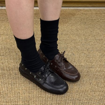 MFX 全羊皮复古系带m*u单乐福鞋百搭软底豆豆鞋69-006