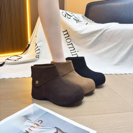 IG/IGC增高6CM2025冬季时尚百搭新款爆款潮流高级复古女靴80218