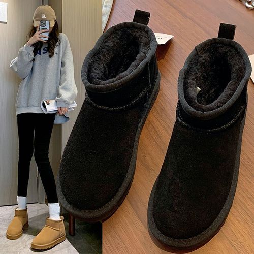 秋冬新款薄底加绒加厚雪地靴 A666 主图