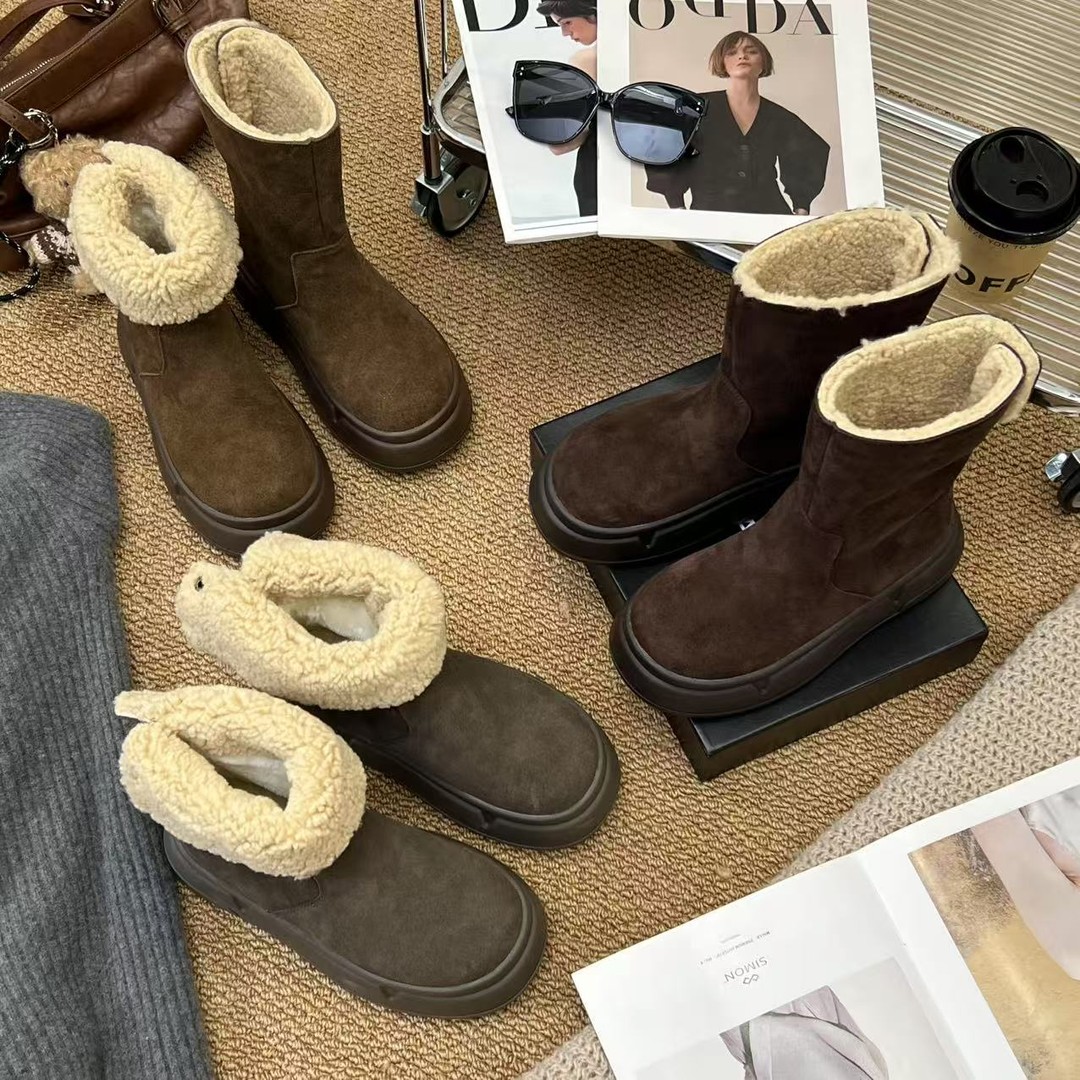 小小苏御寒瘦瘦靴丨冬季中筒时尚雪地靴女鞋保暖雪地靴EDX21170主图