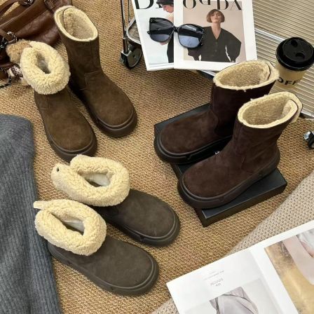 小小苏御寒瘦瘦靴丨冬季中筒时尚雪地靴女鞋保暖雪地靴EDX21170