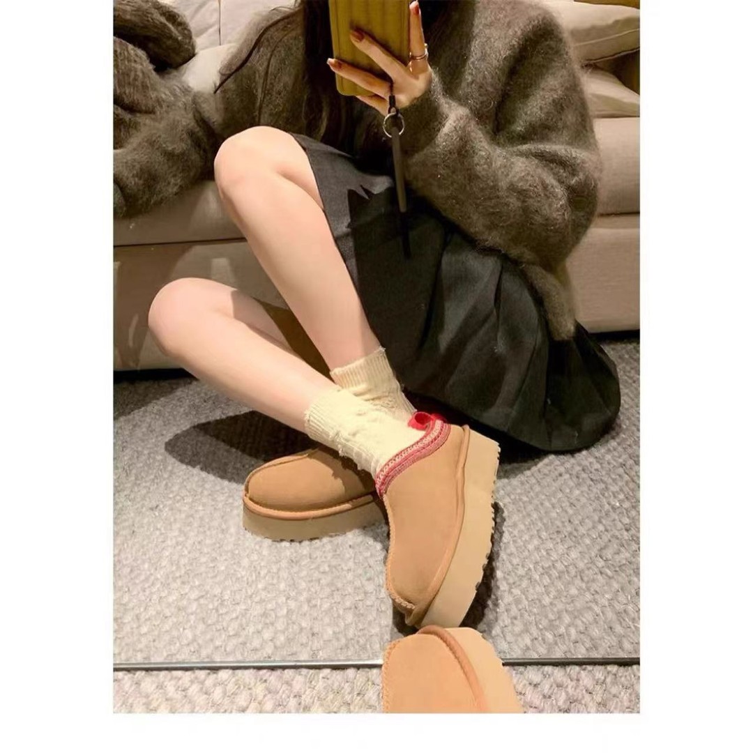 徐秋阳 厚底半拖 时尚简约舒适内里雪地靴主图