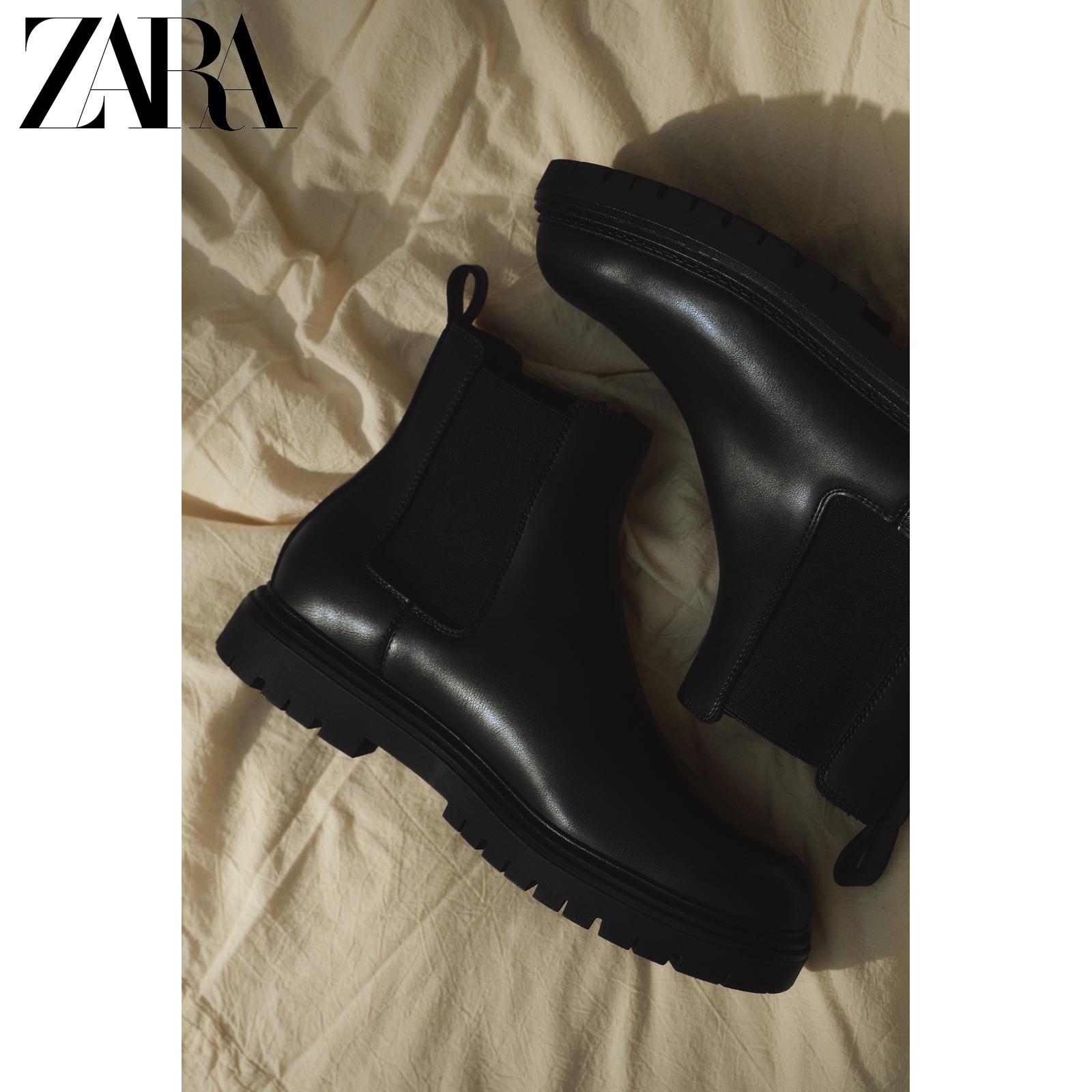 ZARA2025秋季新品 男鞋 切尔西厚底靴 2051620 800主图