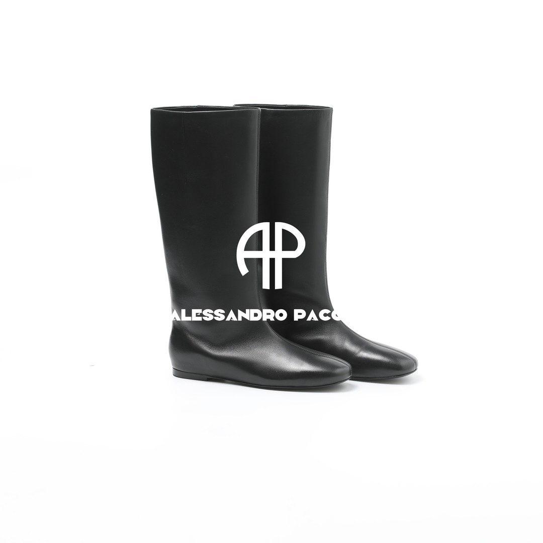 AP洛哥54127XC【直腿骑士靴】羊皮直筒时尚百搭平底长靴高帮鞋主图