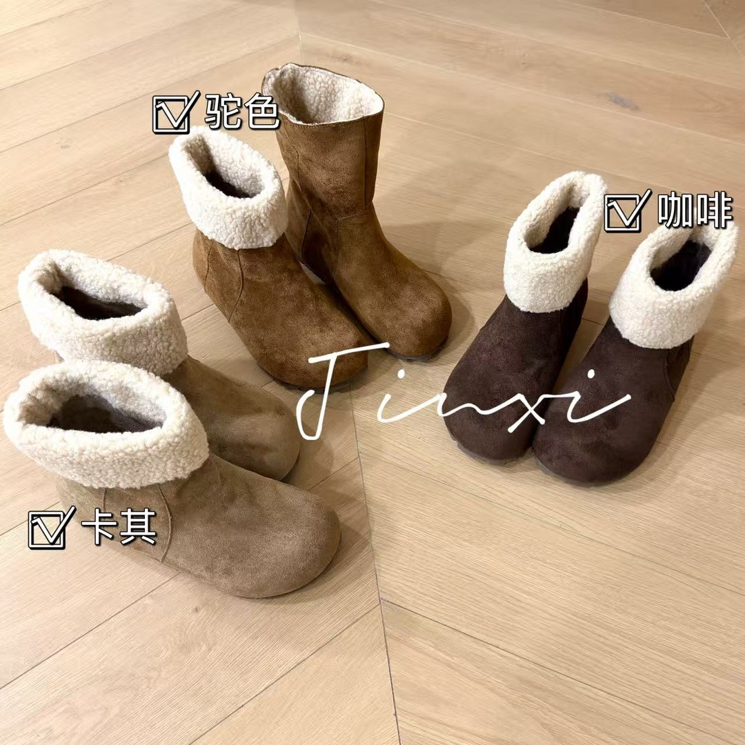 【生日限定】冬季初雪瘦瘦两穿勃肯短靴主图