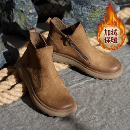 男款纯皮马丁靴高帮透气朋克风复古百搭经典潮流软底7866-02