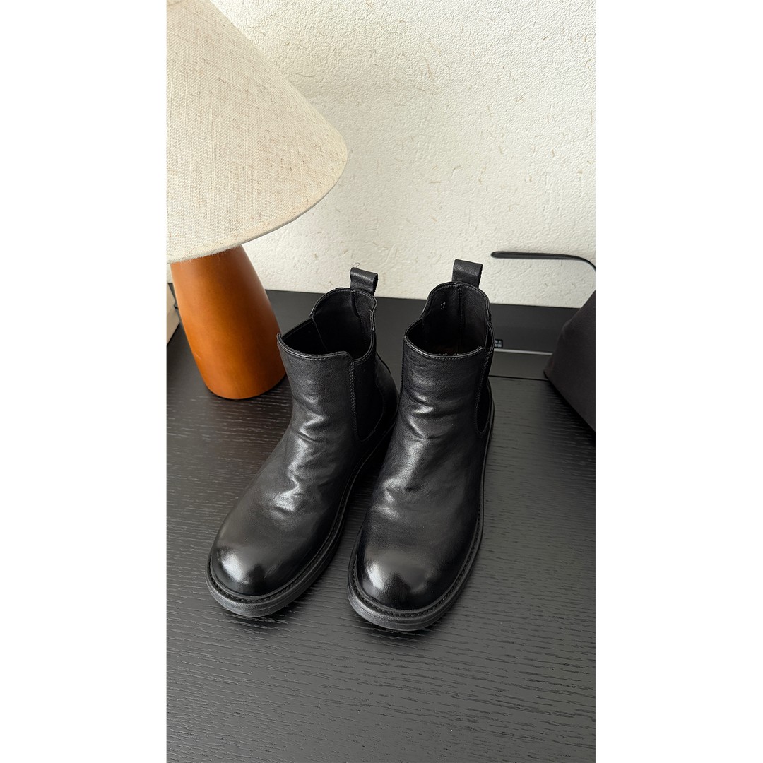 苏安家｜“水洗马皮” 脚感一绝！一眼高级！定制马皮短靴切尔西靴主图