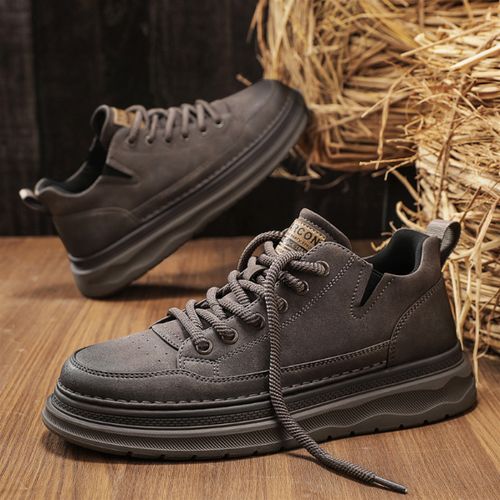 YEARCON/意尔康男鞋秋季新款复古百搭休闲防滑马丁靴E53504963主图