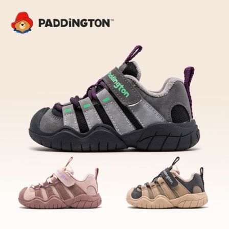 帕丁顿熊童鞋冬季加绒户外运动鞋2-7岁保暖学步鞋防滑小童-PD876