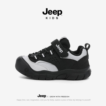 jeep男童户外运动鞋秋季2025新款软底防滑男孩登山鞋童鞋儿童鞋子