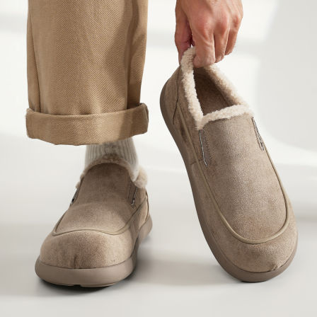 一脚蹬乐福鞋冬季加绒保暖雪地靴男全包勃肯鞋小土豆休闲加厚棉鞋