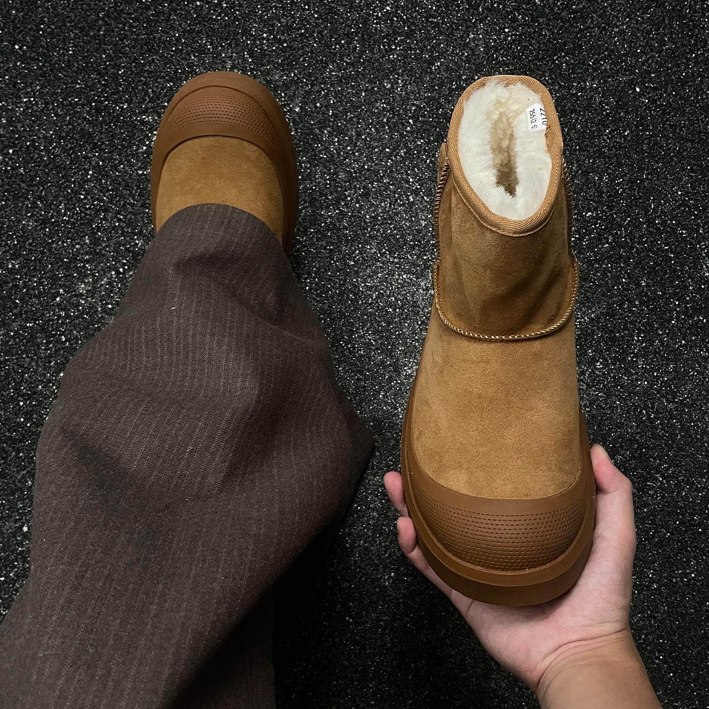 东北雪地靴男女一脚蹬冬季加绒零下40度保暖厚底棉鞋情侣面包短靴主图