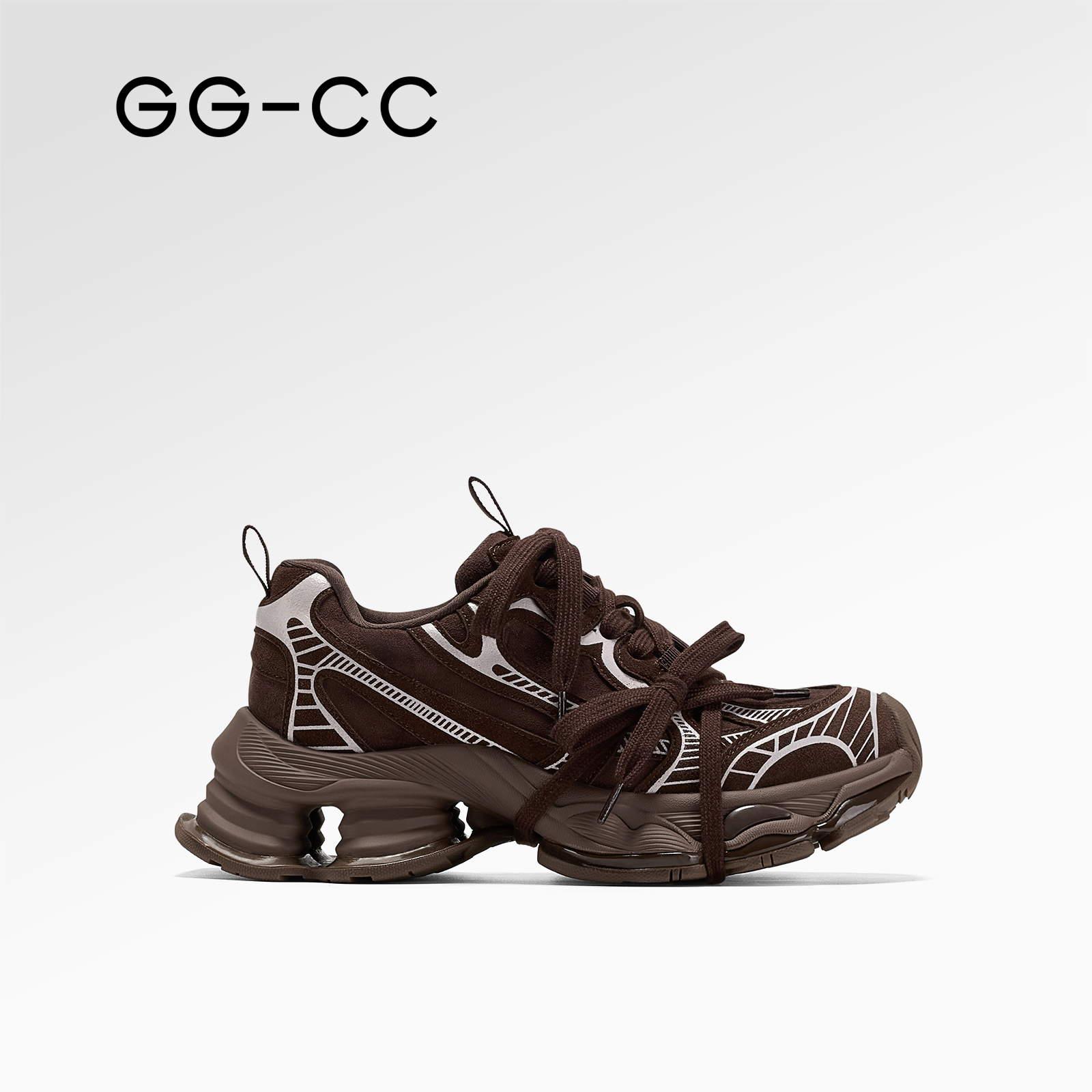 【城市栖客】GGCC2025年冬季新款潮流复古捆绑老爹鞋女厚底休闲鞋主图