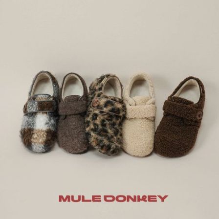 多嘴驴加绒秋冬保暖【勃肯拖系列】勃肯毛毛拖原创设计豹纹5J1007