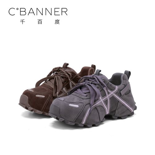 C.BANNER/千百度时尚休闲鞋女2025新款潮流复古设计厚底老爹鞋主图
