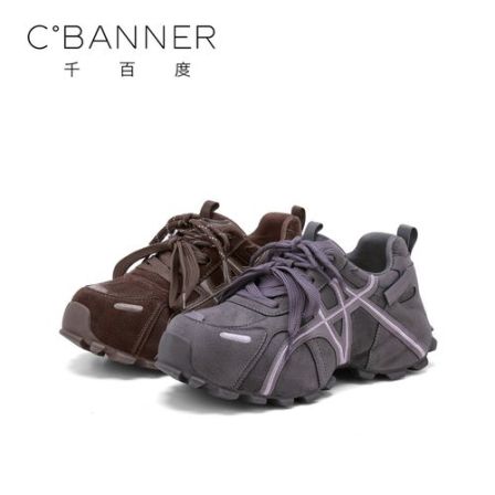 C.BANNER/千百度时尚休闲鞋女2025新款潮流复古设计厚底老爹鞋