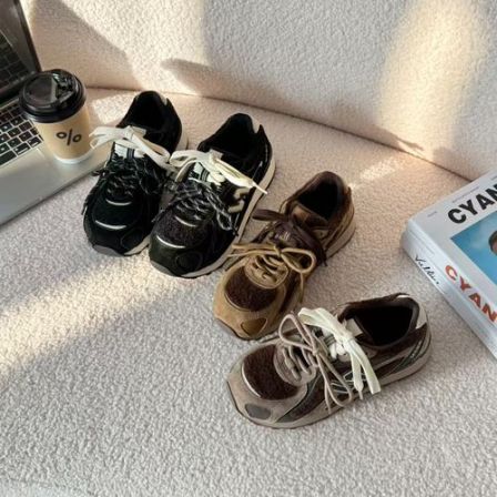 小发喵「复古风尚拼接厚底休闲鞋｜ 潮奢腔调先锋气场」999