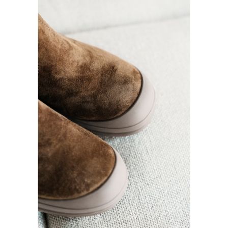 BAYBERYL老贝瘦瘦靴*绒面套筒松紧带百搭冬时装靴9DD5J2346-10/26