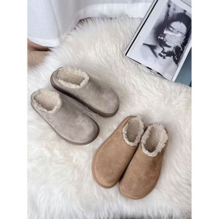 【厚底小土豆防水】半拖/全包|桑坡真皮毛一体超轻防滑雪地靴保暖