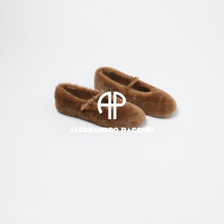 AP洛哥53123XA【茸茸玛丽珍】羊毛+羊皮毛茸茸时尚百搭平底单鞋