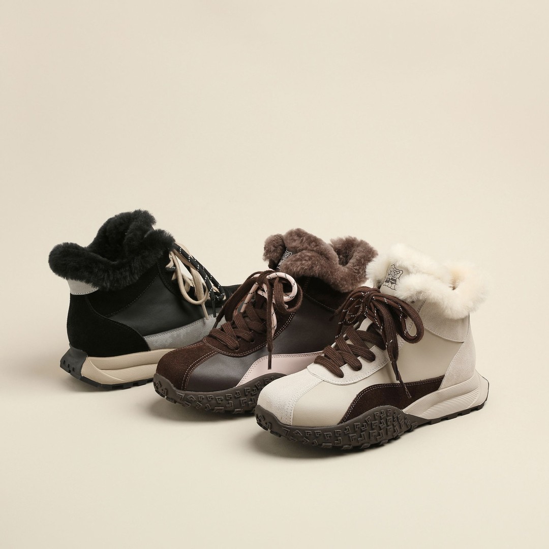 秋冬新款时尚休闲女鞋潮流经典高帮鞋棉鞋保暖加绒7002-9//HMT主图