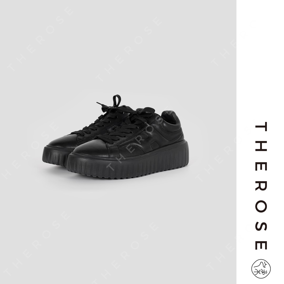 之柔【饼干鞋】进口胎牛皮时尚运动鞋百搭简约舒适女士休闲鞋主图