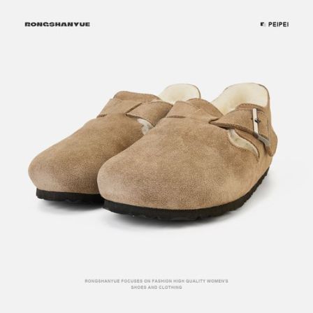 Rongshanyue【3万步不累脚】推荐厚底软木全包加绒毛勃肯鞋B1480