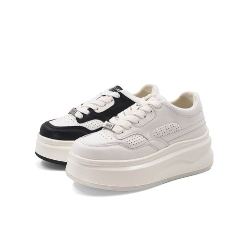 杜米亚真皮厚底小个子增高百搭时尚休闲板鞋女D29-6573主图