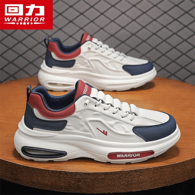 回力男鞋运动2025新款秋季皮面软底防滑耐磨户外徒步登山休闲潮鞋主图