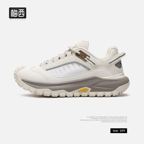 【梅西】秋季中跟透气系带休闲风网面鞋防滑舒适男鞋跑步YC8002主图