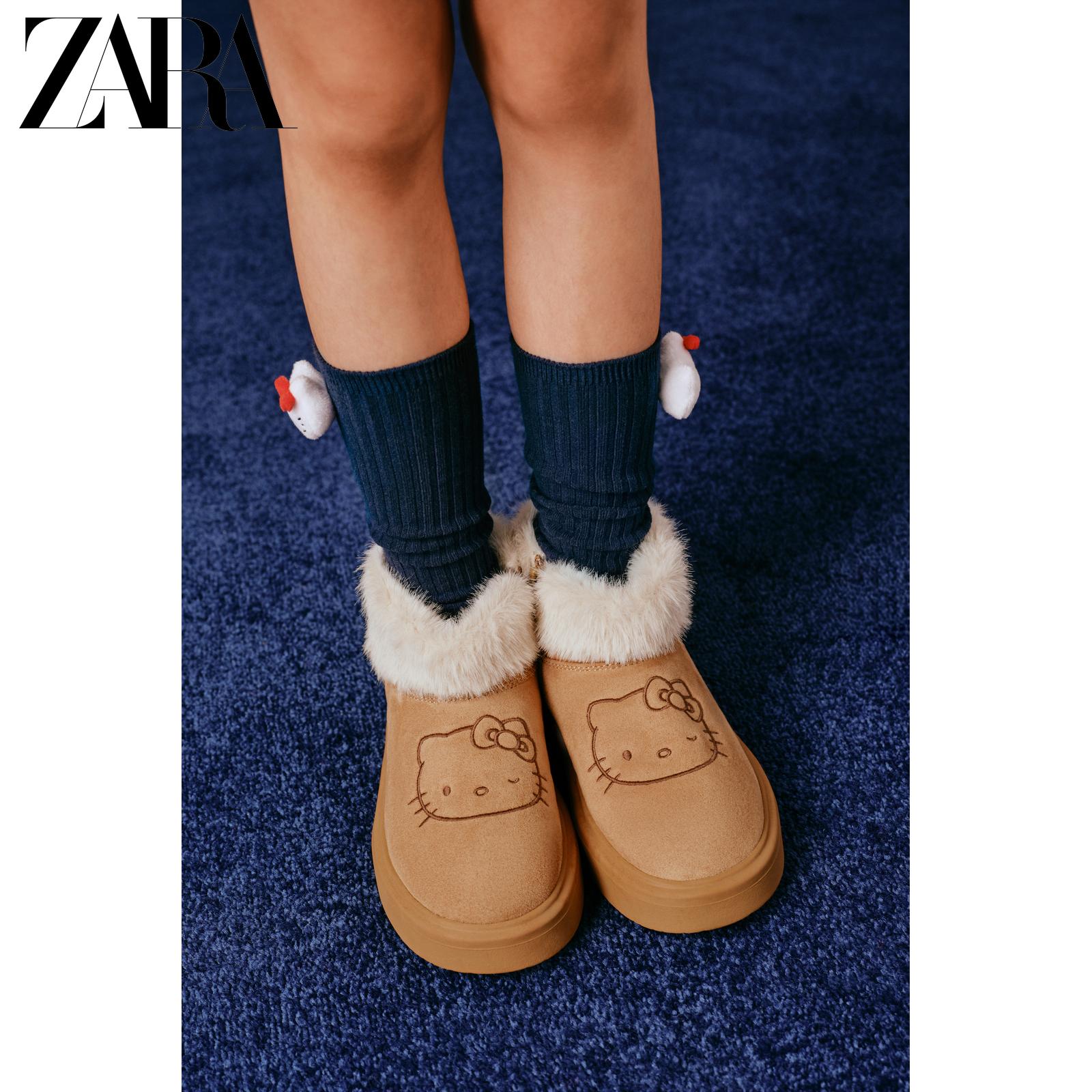 ZARA2025冬季新品 童鞋女童 ©三丽鸥凯蒂猫保暖短靴 2138630 700主图