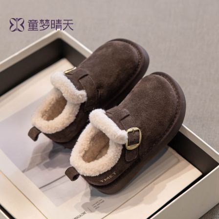 童梦晴天女童二棉鞋冬季毛毛鞋2025新款加绒儿童鞋女宝勃肯鞋爆款
