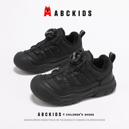 abckids童鞋儿童二棉鞋男童冬季加绒鞋子运动鞋2025新款保暖棉鞋