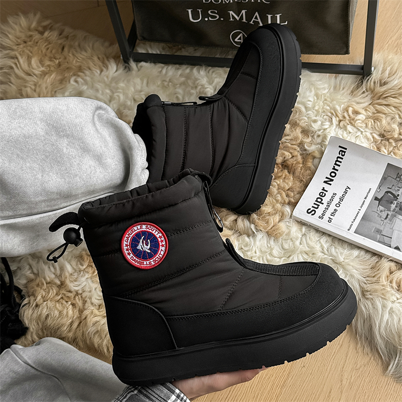 东北哈尔滨极寒零下40度保暖男雪地靴女冬季防水防滑加绒加厚棉鞋主图