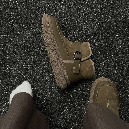 新款雪地靴男2025冬季加绒加厚休闲轮胎厚底防滑保暖零下40°棉鞋