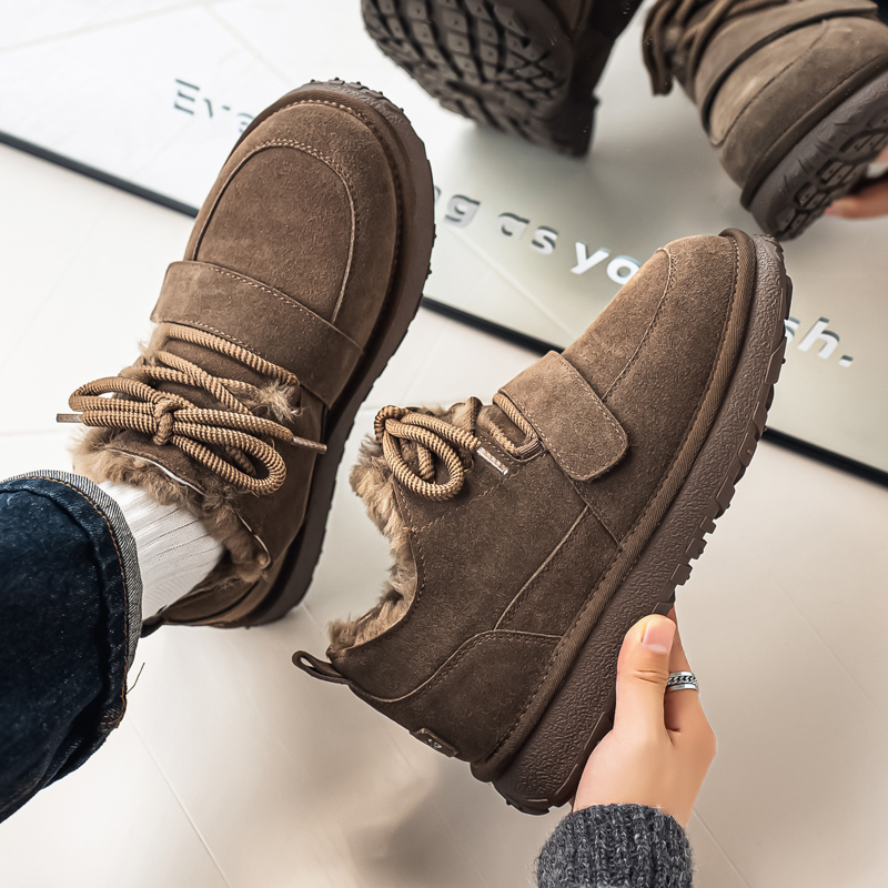 雪地靴男款加绒加厚皮毛一体冬季防寒保暖东北防寒大棉鞋厚底防滑主图