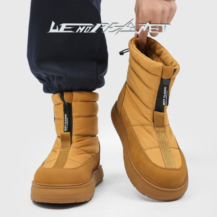 2025冬季新款保暖防寒雪地靴防水加绒加厚中筒靴户外厚底防滑棉鞋