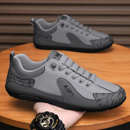 阿甘男鞋2025新款秋季一脚蹬百搭休闲运动鞋男士软底防滑跑步潮鞋