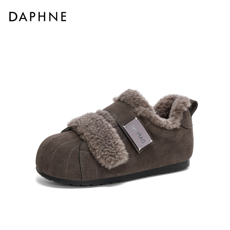 达芙妮厚底雪地靴女款女鞋2025新款毛绒鞋子保暖棉鞋德训鞋勃肯鞋主图