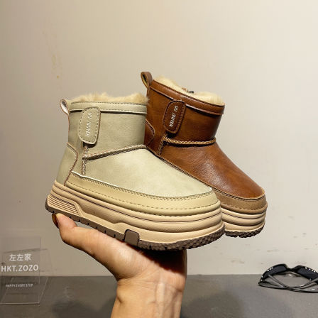 左左家2025新款冬季男童防水防滑儿童厚底保暖巨好看女童雪地靴