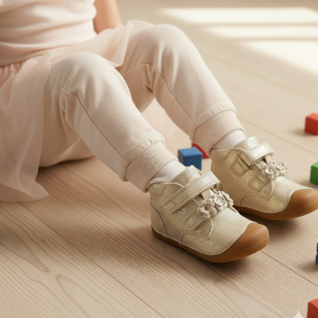 奶爸家！丹麦Bundgaard AW25节日款儿童包头防踢学步小花兔子鞋