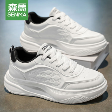 森马小白鞋男款2025新款冬季厚底增高休闲板鞋青少年百搭运动鞋子