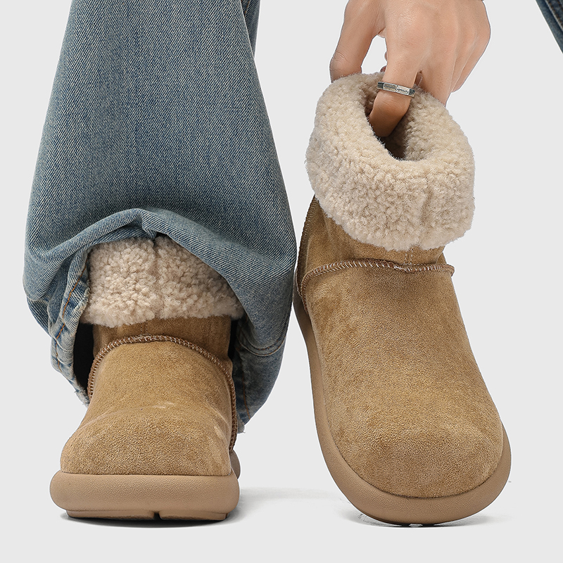 小土豆雪地靴男女冬季加绒加厚保暖东北棉鞋厚底短靴情侣款马丁靴主图