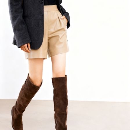 全皮过膝可两穿巨显腿长粗跟尖头长靴GM06GHY1945